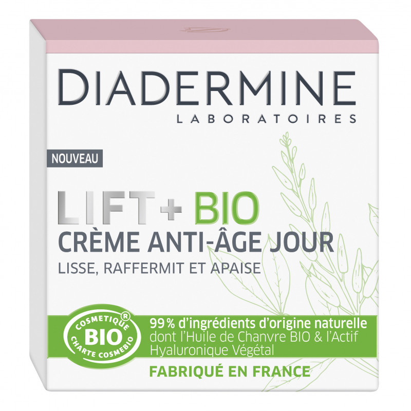 Pack de 2 - Diadermine - Lift+ Bio - Crème Anti-Âge Jour Bio - 50 Ml