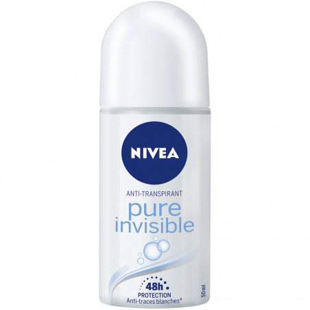 Nivea - Pack de 12 Déodorant Bille Anti-transpirant 48H Pure Invisible 50ml