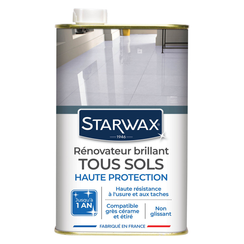 Pack de 4 - Starwax - Rénovateur brillant protecteur pour sols intérieurs 1 L