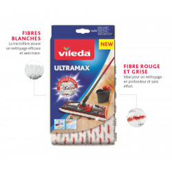 Vileda - Pack de 3 - Recharge Vileda compatible avec Ultramax, Ultramat Turbo de Vileda et 1.2.Spray